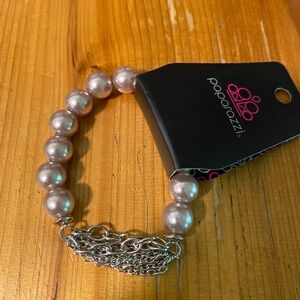 Paparazzi Pearl and Silver Chain Bracelet